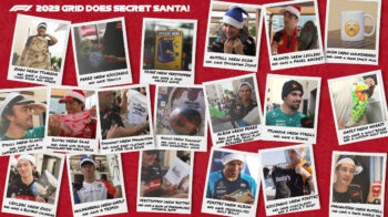 Los pilotos de la Fórmula 1 con sus regalos de Navidad, el 20 de diciembre de 2023.